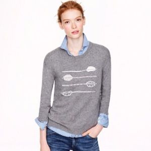 J Crew Embroidered Arrow Sweater